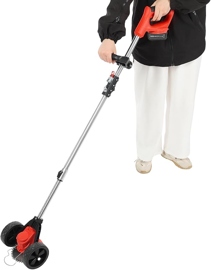 Cordless Weed Wacker Brush Cutter 3 in 1 Battery Powered Weed Eater, Stringless Electric Grass Trimmer with 2X 21V 1500mAh Batteries, Adjustable Length & Cutting Angle for Garden Yard Lawn
