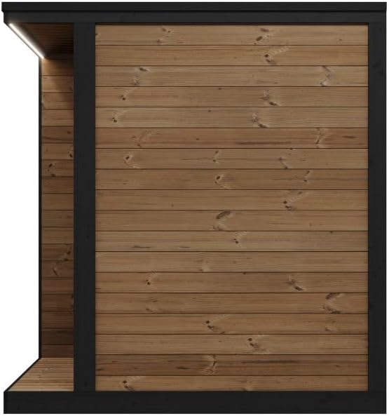 GL4 Outdoor Sauna Kit, Garden Luxury-Series Outdoor DIY Sauna Kit, Thermo-Spruce, up to 4 Persons Bundles (Sauna Heater and Sauna Stones Included) (Harvia Cilindro PC60E - Xenio WiFi)