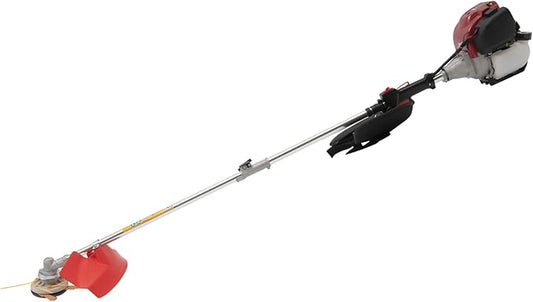 4 Cycle Weed Trimmer Gas Powered Grass Edger, 2 in 1 Straight Shaft Weed Eater String Trimmer, 36CC Air-Cooled Gasoline Brush Cutter Lawn Wacker with 2 Blade Heads for Grass & Weeds Cutting