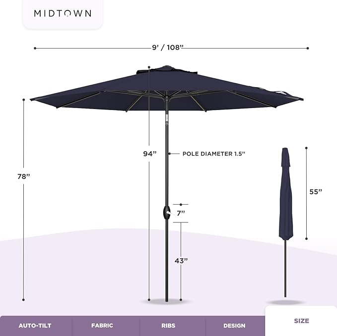 Midtown Umbrellas Patio Umbrella Color A17