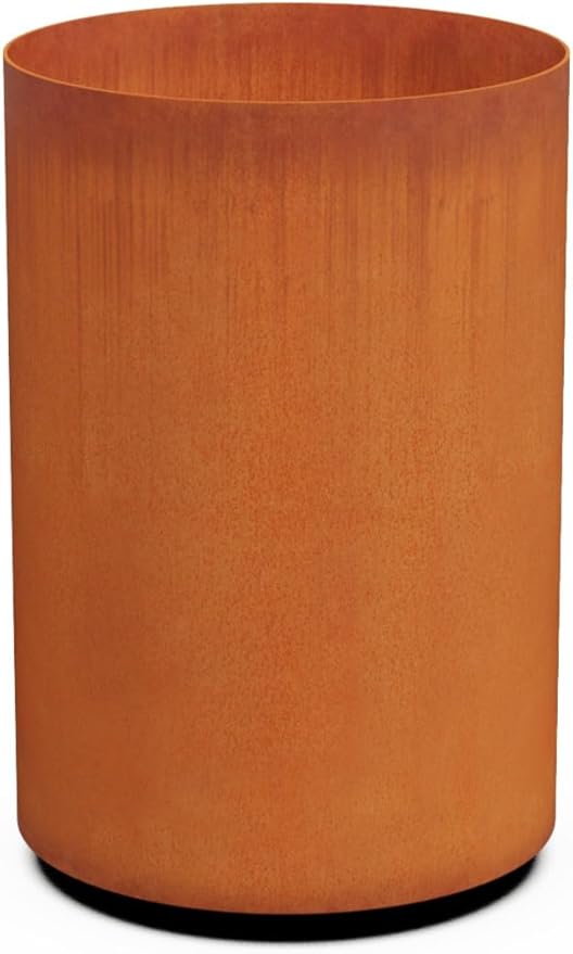 PLANTERCRAFT Corten Steel Metal Planter Box, Round Sizes, Modern Garden Steel planters for Commercial and Residential Outdoor Use.