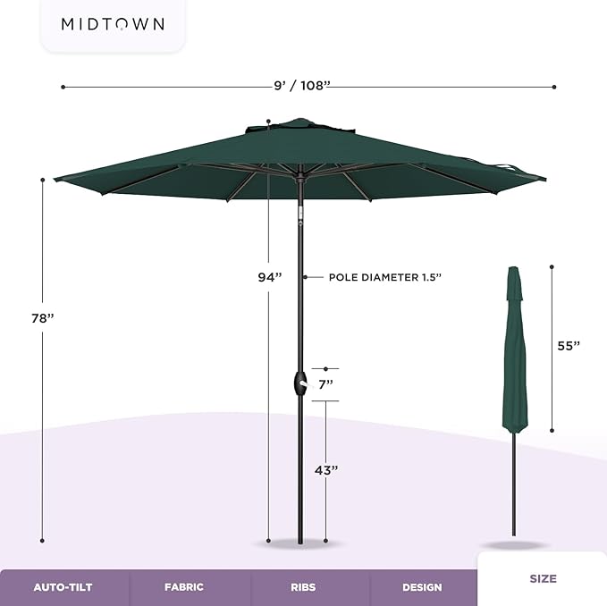 Midtown Umbrellas Patio Umbrella Color A11