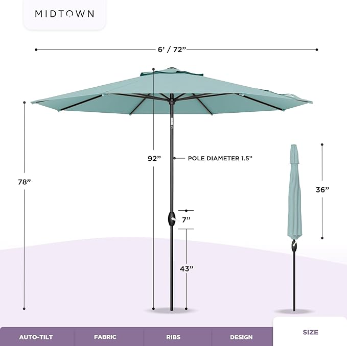 Midtown Umbrellas Patio Umbrella Color 115