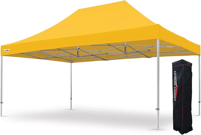Extreme Canopy Commercial Heavy Duty Aluminum Instant Popup Canopy Tent (Yellow, 13ft x 20ft)