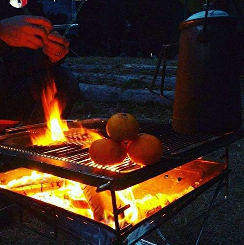 CAMPINGMOON 3-in-1 Portable Stainless Steel Wood Burning Grill and Fire Pit 14x15.35-inch with Carrying Bag MT-035