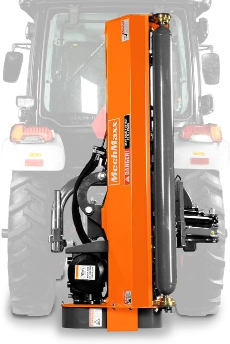 60" Inch PTO Drive 3 Point Hitch Offset Flail Ditch Bank Mower for 25-60HP Tractor, 77'' Offset Distance,60°/90° Rotation Angle, 24 Hammers, Model VAM60