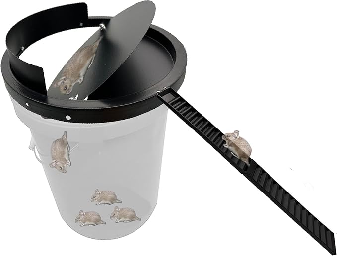 Bucket Lid Mouse Trap Metal 5 Gallon Bucket lid,Strong Metal Material That Cannot be Bitten, auto Reset, Repeat Catch, Indoor Outdoor, Reusable 5 Gallon Bucket Lid, (1Pack)