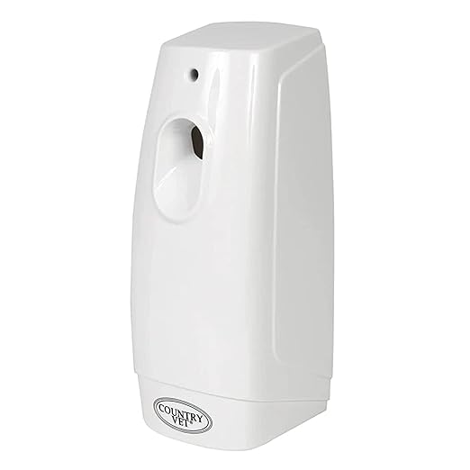 Country Vet Mosquito+Fly Metered Spray Refill (Case of 12) & Automatic Metered Dispenser (Case of 12) - 342033CVA - Great for Barns, Stables, Farms, Stalls and Outdoor Insect/Fly Prevention