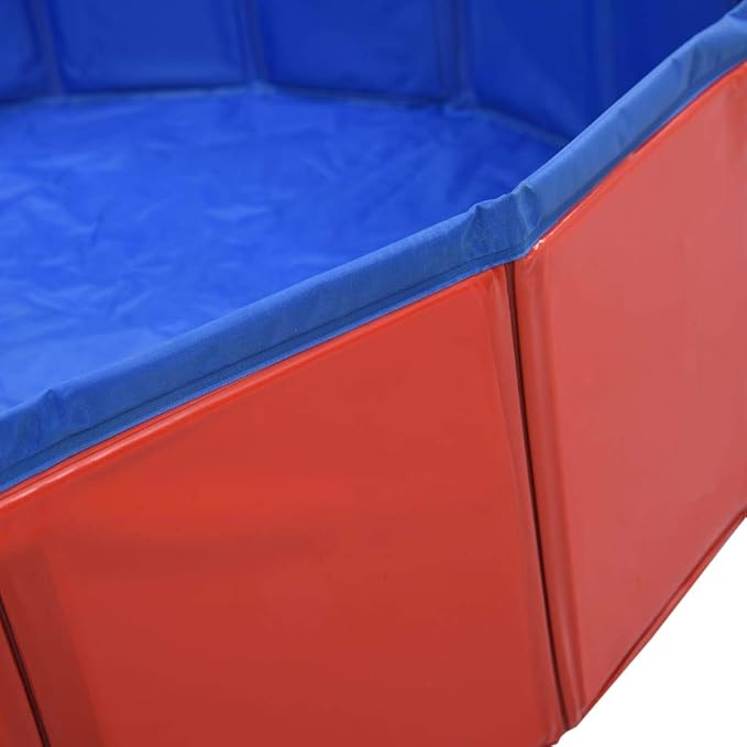 Foldable Dog Swimming Pool, Foldable Pet Swimming Pool, Portable Dog Pool, Bath Pool Collapsible Dog Pet Pool Bathing Tub, 31.5"x7.9" PVC Red