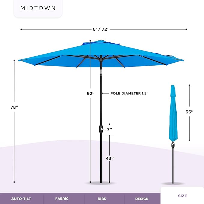 Midtown Umbrellas Patio Umbrella Color 121