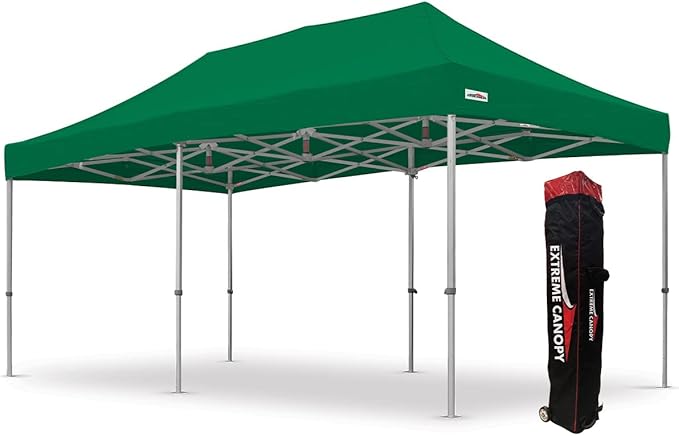 Extreme Canopy Commercial Heavy Duty Aluminum Instant Popup Canopy Tent (Green, 10ft x 20ft)