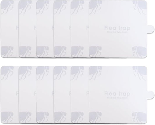 Flea Sticky Trap Refills, Flea Traps Refill Light Trap Replacement Discs Boards (12 PCS)
