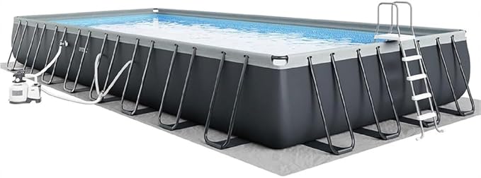 Intex 32' x 16' x 52" Ultra XTR Rectangular Outdoor Swimming Pool Set with Pump - Large Above Ground Backyard Pool with Deluxe Maintenance Kit