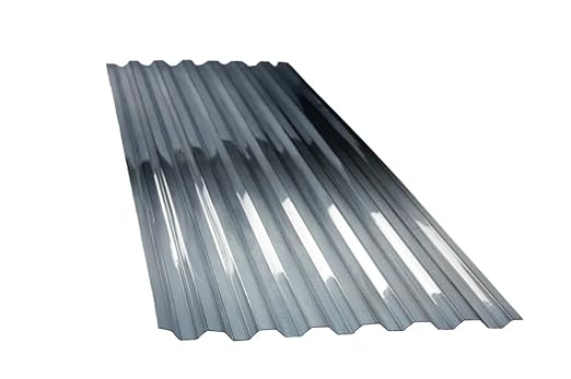 Clear Polycarbonate Black Corrugated Roofing Panels – 72” L x 21” W – Rainproof, Weatherproof & UV-Protected DIY Roof Sheets for Outdoor Projects (Set of 10)