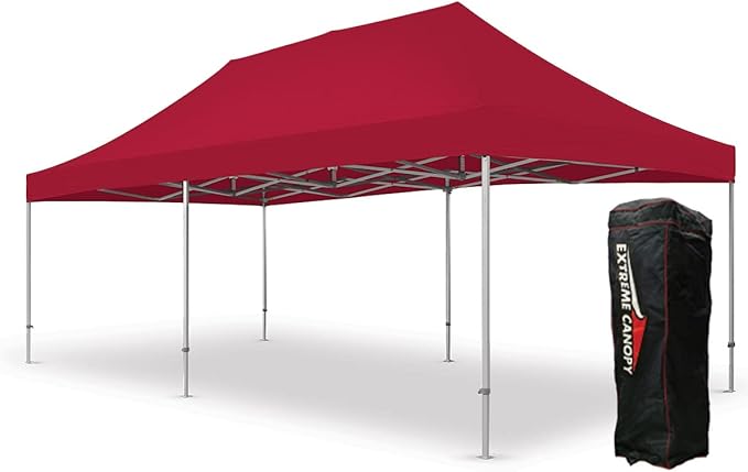 Extreme Canopy Commercial Heavy Duty Aluminum Instant Popup Canopy Tent (Red, 13ft x 26ft)
