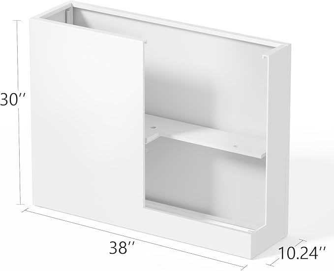 Stoog 38" Large Planters for Outdoor Plants Set of 2, Rectangular Metal Planter Box with Removable Insert Shelf, Ideal for Plants, Flowers, Vegetables, Garden, White