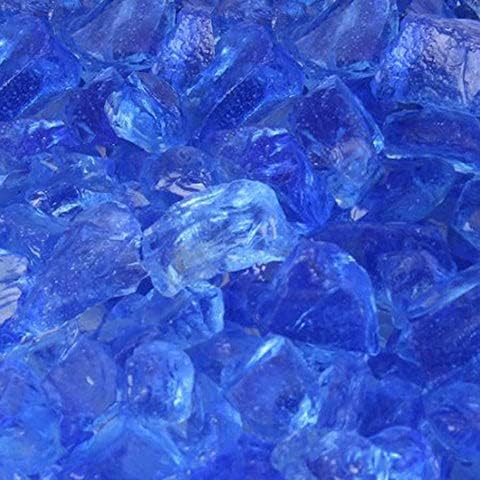 Fire Glass - Sky Blue, 20 Pound - Ideal for Fire Pits & Fireplaces