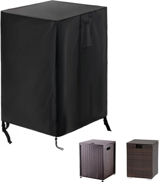 Saking Propane Tank Cover Fit for 20 lbs Square Propane Tank, Waterproof Gas Tank Storage Side Table Cover Outdoor Fire Table - 17"L x 17"W x 20"H
