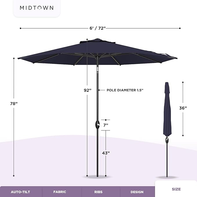 Midtown Umbrellas Patio Umbrella Color 147