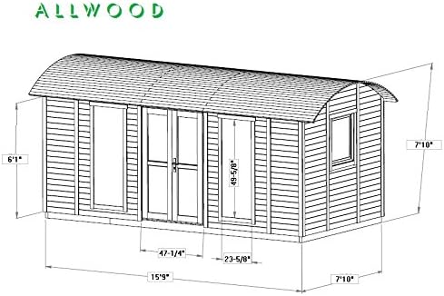 Allwood Mayflower Base | 117 SQF Garden House, Cabin Kit