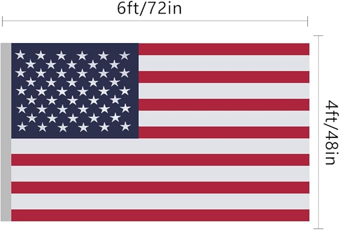 VICDRIA American Flags for Outside 4x6, USA US Flag Heavy Duty Outdoor, Made of 210D Oxford Fabric, Embroidered Stars, Brass Grommets