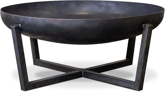 Fire Pit Redwood 39" Outdoor Fire Bowl, Steel Firepit for Patio, Backyard & Garden (39" Redwood)