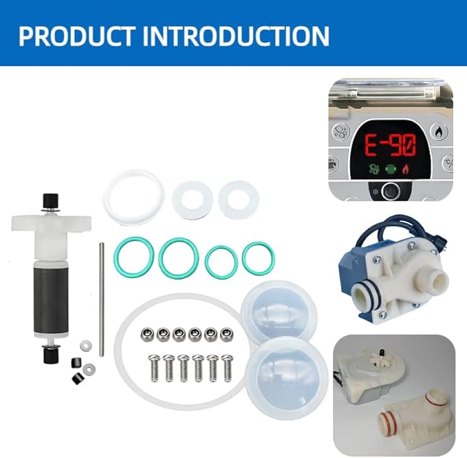 P4071 58113 Hot Tub Water Pump E02 Repair Kit for Coleman Lay-Z-Spa (w/Impeller & Shafts)