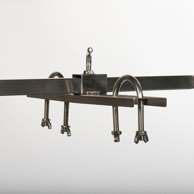Ash & Ember 13W Stainless Steel Rotisserie Grill, Rated 85 LB for Medium Game, 4 RPM Rotation Speed, Outdoor Grill with Dual Prong Spit Rod, Single Leg Bracket, and Spine Fork