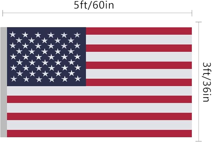 EMBROID American Flag 3x5,USA US Flag Heavy Duty Outdoor,Embroidered Stars,Tear Resistant,Sewn Stripes,Brass Grommets,Upgraded High-strength Polyester Fabric.