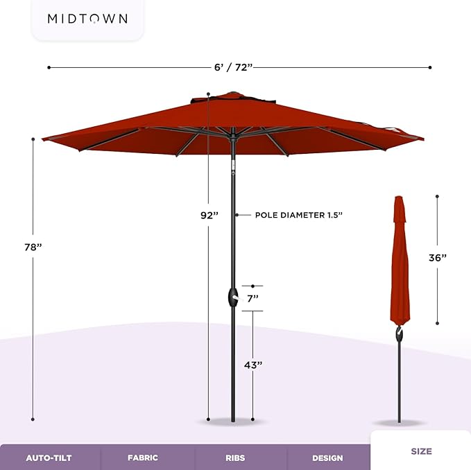 Midtown Umbrellas Patio Umbrella Color 113