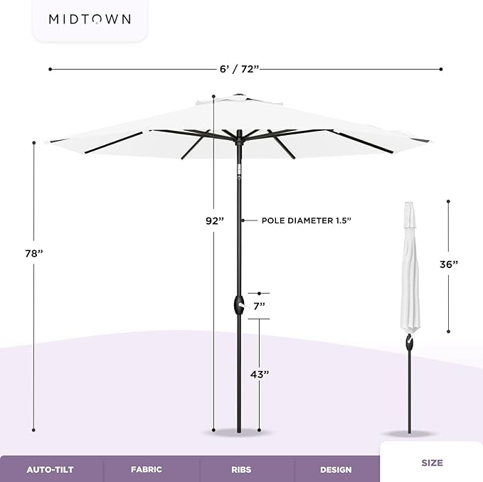 Midtown Umbrellas Patio Umbrella Color 135