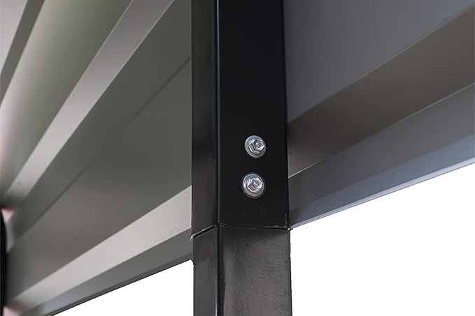 Arrow Carports Galvanized Steel Carport, Compact Car Metal Carport Kit, 10' x 15' x 7', Charcoal
