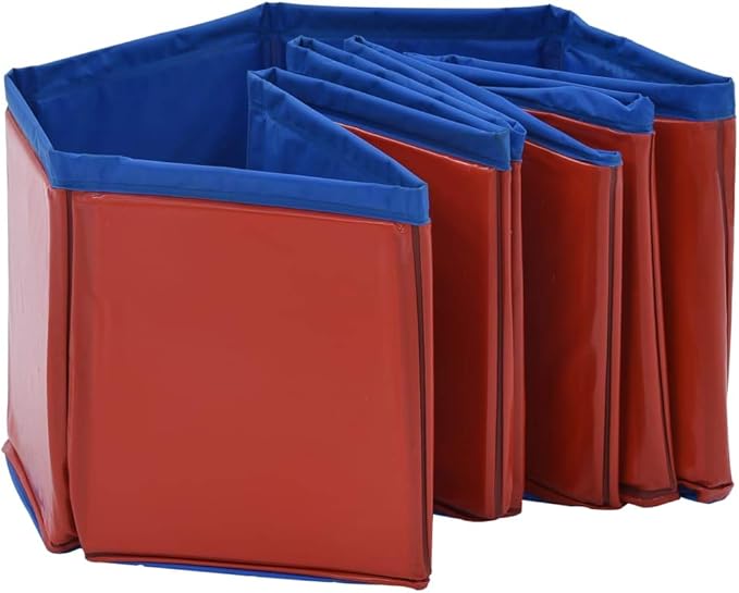 Foldable Dog Swimming Pool, Foldable Pet Swimming Pool, Portable Dog Pool, Bath Pool Collapsible Dog Pet Pool Bathing Tub, 31.5"x7.9" PVC Red