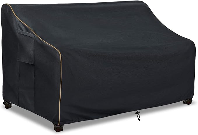 Patio 3-Seater Sofa Cover,Outdoor Couch Cover Fits up to 79W x 38D x 35H Inches,100% Waterproof Heavy Duty Patio Furniture Covers,Black