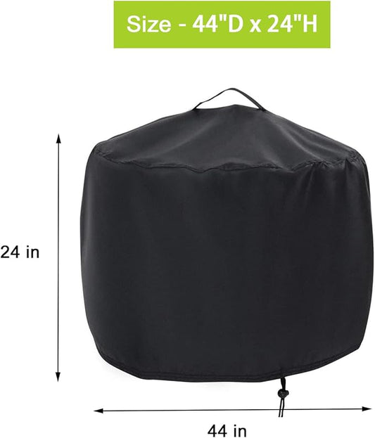 Fire Pit Cover,44in Round Propane Firepit Covers,Outside Gas Propane Fire Pit Table Covers Round Fire Pit Column-44"D x 24"H