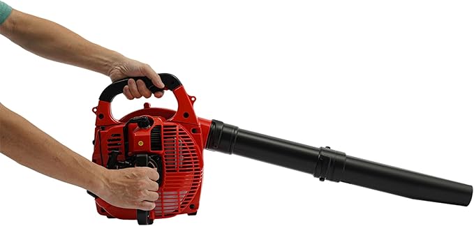 25.4CC Leaf Blower & Leaf Vacuum Mulcher, 2-Stroke Handheld Gas Powered Leaf Blower for Yard Cleanup, Mulching & Debris Collection, Red