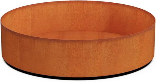 PLANTERCRAFT Corten Steel Metal Planter Box, Round Sizes, Modern Garden Steel planters for Commercial and Residential Outdoor Use.