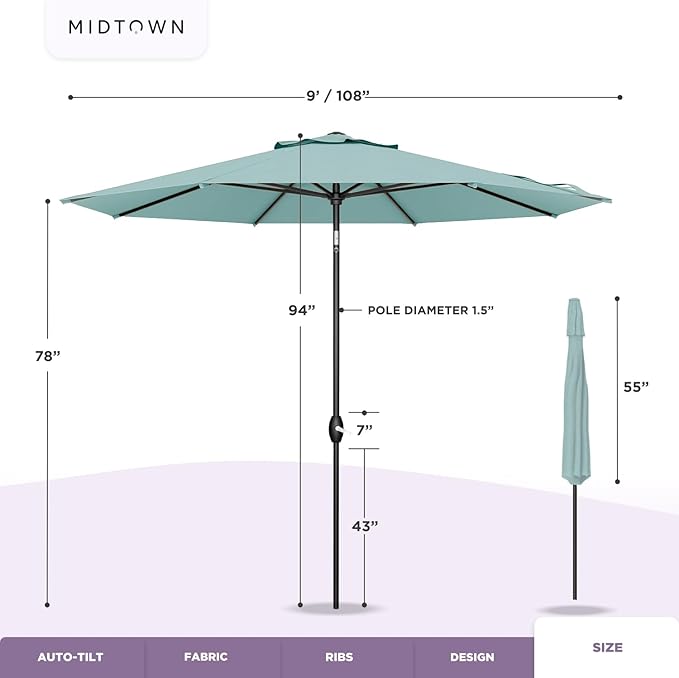 Midtown Umbrellas Patio Umbrella Color A5