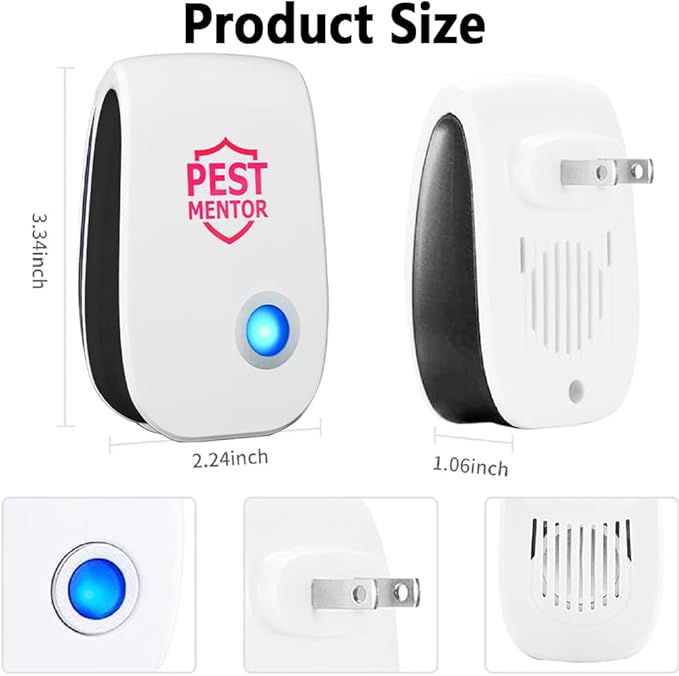 Ultrasonic Mouse Repellent 10 Pack Pest Control Repeller, Mice Repellent Indoor for Spider Bug Roach Ant Fly Rat Mice Insect Deterrent Pest Control Plug in