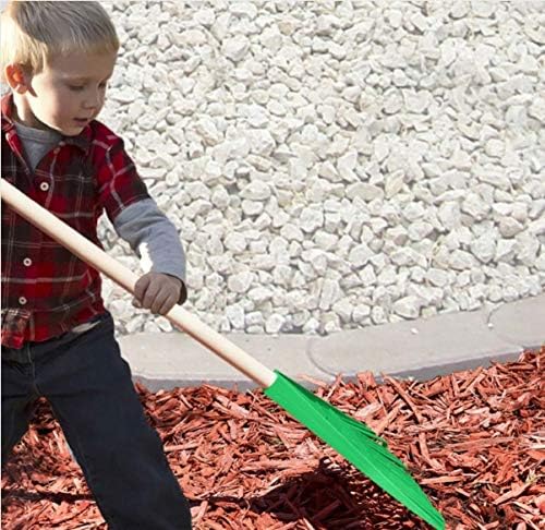Superio Kids Garden Rakes, 2 Pack, Rakes with Wooden Handle, Plastic Head, 34" (Green)