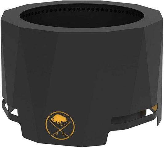 Blue Sky Outdoor Living NHL Buffalo Sabres 24” Steel Peak Patio Smokeless Fire Pit, Firewood and/or Wood Pellet Burning