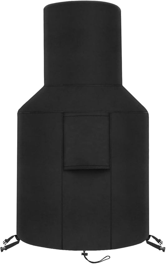 SIRUITON Patio Chiminea Cover - Durable, Weather-Proof Chiminea Fire Pit Cover , Heavy Duty 420D Oxford Water-Resistant chiminea outdoor fireplace Covers