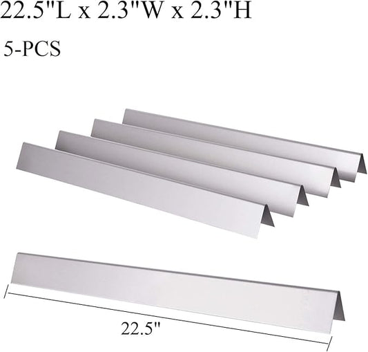 Gassaf 22.5 inch flavorizer bars and 28 1/8 inch Burner Tube Set Replace for Weber Spirit E-310, E-320, Genesis Silver B C, Spirit 700, Weber 900, Parts Kit Replace for Weber 7536 65903 7508