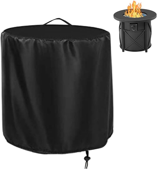 Fire Pit Cover,30 x 25 Inch Round Propane Firepit Cover for BALI OUTDOORS,Outside Gas Propane Fire Pit Cover Round Fire Pit Column
