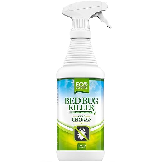 Eco Defense Bed Bug Killer - Bed Bug Spray & Dust Mite Spray - Natural Treatment - 16 Oz