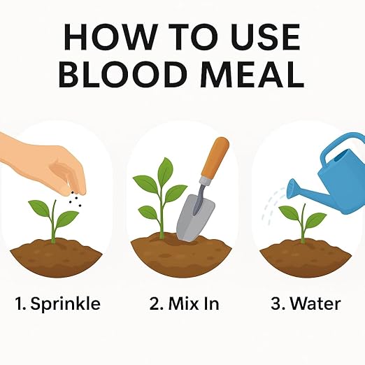 𝐁𝐄𝐒𝐓𝐒𝐄𝐋𝐋𝐄𝐑 Organic Blood Meal Fertilizer by Gardenera - 12-0-0 NPK - All-Natural Plant Food Source of Nitrogen for Organic Gardening, Flowers, Vegetables, Trees & Shrubs - 5 QUARTS