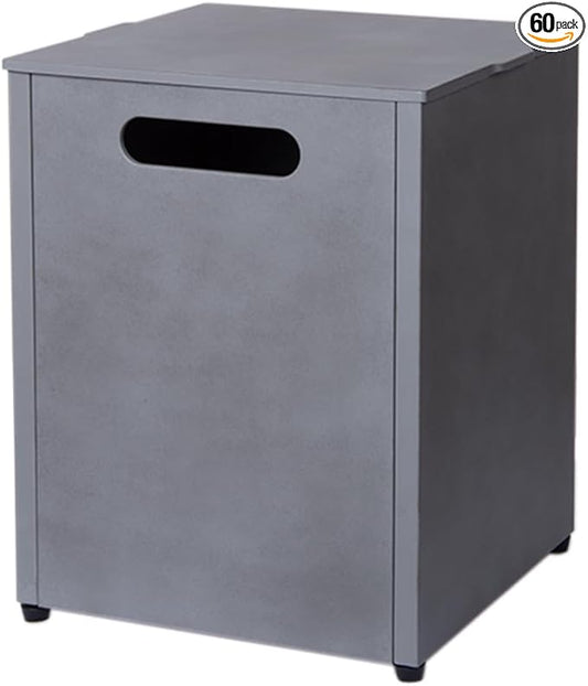 Propane Tank Cover, 16 Inch Propane Tank Cover Table Outdoor Storage Box, Fits 20 lb Propane Tank Outdoor Gas Tank Storage Box with Aesthetic Feature for Patio, Balconies, Grey