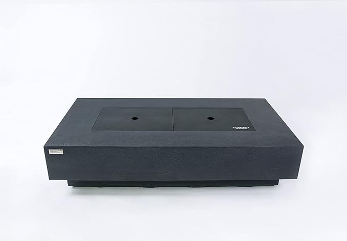 AMS Fireplace | Elementi Plus | Positano | Rectangular Dark Gray Concrete Propane Gas Fire Table Pit