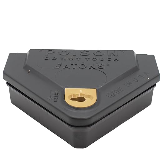 Gold Key Mouse Depot Plastic Tamper-Resistant Mini Bait Station with Clear Window – Indoor & Outdoor Mouse Size Rodent Control
