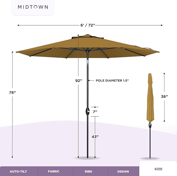 Midtown Umbrellas Patio Umbrella Color 159